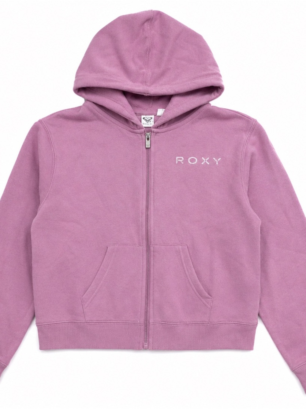 ROXY Girls Mauve Orchid Tropical Zip Hoodie — Size 7 — NWT